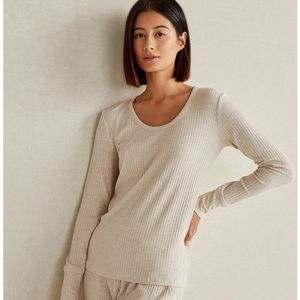 HAVEN Sleepwear, Size XXL, Wide Rib Modal Top in Fawn Heather, NWTag + Mfg Pkg